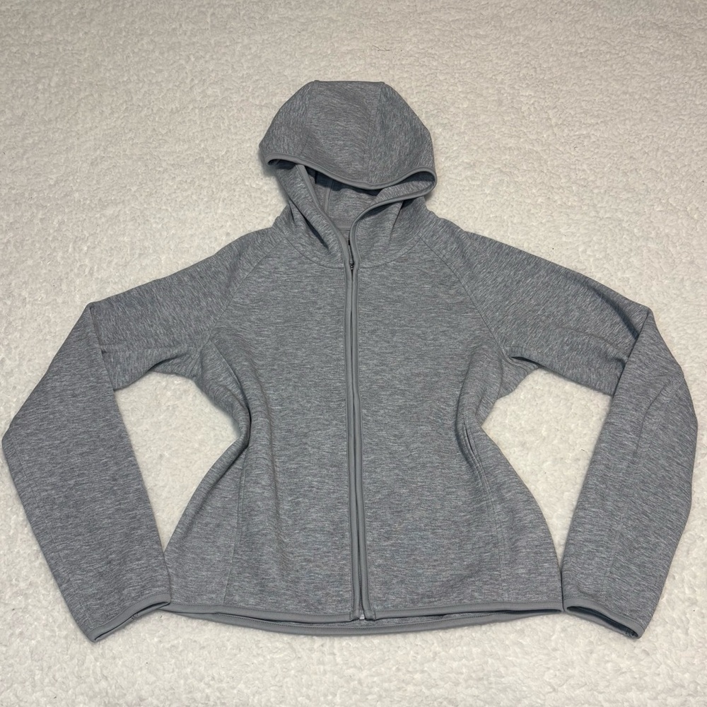 Uniqlo Women Heather Gray Dry Sweat Full Zip Hoodie